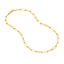 A 5mm gold Paperclip necklace chain, the perfect size, in yellow gold with small oval links. This chain has a lobster clasp closure.