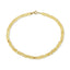 A faceted beaded gemstone bracelet with three gold bead accents and lobster clasp. Available in twelve natural gemstones.