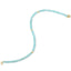 A faceted beaded gemstone bracelet with three gold bead accents and lobster clasp. Available in twelve natural gemstones.