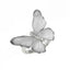 Silver butterfly ring with gemstones on a white background