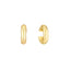 A chubby gold ear cuff earring that can be worn without piercing. The cuff fits onto the cartilage for a stylish look.
