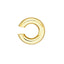 A chubby gold ear cuff earring that can be worn without piercing. The cuff fits onto the cartilage for a stylish look.
