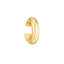 A chubby gold ear cuff earring that can be worn without piercing. The cuff fits onto the cartilage for a stylish look.