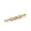 Gold jewelry clasp on a white background