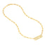 A gothic font name plate necklace with accent diamond and paperclip chain. 1mm thick plate.
