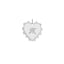 A large heart pendant with space for engraving. Make this personal with custom engravings. Finished with trendy ray designed boarder.