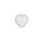 A large heart pendant with space for engraving. Make this personal with custom engravings. Finished with trendy ray designed boarder.