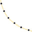 Product picture of an enamel beaded station chain. This chain has a color beaded element spaced with gold cable links.