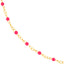 Product picture of an enamel beaded station chain. This chain has a color beaded element spaced with gold cable links.