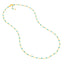 Product picture of an enamel beaded station chain. This chain has a color beaded element spaced with gold cable links.