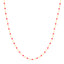 Product picture of an enamel beaded station chain. This chain has a color beaded element spaced with gold cable links. Red