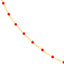 Product picture of an enamel beaded station chain. This chain has a color beaded element spaced with gold cable links.
