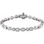 Silver bracelet with gemstones on a white background
