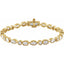 Gold bracelet with diamond accents on a white background