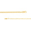 Gold chain necklace on a white background