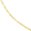 This gold chain features half paper clip and half rolo links. Finished with lobster clasp.