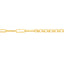 This gold chain features half paper clip and half rolo links. Finished with lobster clasp.