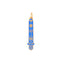 This product features a long hamsa hand with lucky symbols including in order elephants, four leaf clover, tree of life, and evil eye. Comes in 3 color options including baby blue, green, and turquoise blue. Showing baby blue.