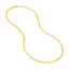 A 3mm gold cable necklace chain, the perfect size, in yellow gold with small oval links. This chain has a lobster clasp closure.