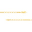 Solid gold figaro link chain with elongated link sections mixed with curb chain sections. Great for a vintage style vibes. Clasp