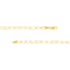 A 3mm gold yellow paperclip necklace chain, the perfect size, in yellow gold with small oval links. This chain has a lobster clasp closure.