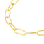 A 3mm gold paperclip necklace chain, the perfect size, in yellow gold with small oval links. This chain has a lobster clasp closure.