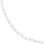 A 3mm white gold paperclip necklace chain, the perfect size, in yellow gold with small oval links. This chain has a lobster clasp closure.