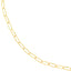 A 3mm gold yellow paperclip necklace chain, the perfect size, in yellow gold with small oval links. This chain has a lobster clasp closure.