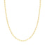 A 3mm gold Paperclip necklace chain, the perfect size, in yellow gold with small oval links. This chain has a lobster clasp closure.