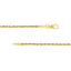 Product picture of a twisted rope chain in solid gold. This style is easy to style and looks good with any charms.