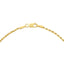 Product picture of a twisted rope chain in solid gold. This style is easy to style and looks good with any charms. Showing clasp.
