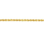 Product picture of a twisted rope chain in solid gold. This style is easy to style and looks good with any charms. Gold close up.