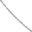 Product picture of a twisted rope chain in solid gold. This style is easy to style and looks good with any charms. White gold close up.
