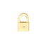A gold padlock connector that has a spring push closure at the top. This Style has a diamond star design at the front. Works like a clasp and looks like a padlock.