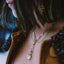 A crystal carrier made in gold filled material. Made to be able to open and insert the crystal of your choice. The beaded closure allows you to move freely and close the carrier.