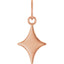 Rose gold pendant on a white background