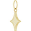 Gold pendant on a white background