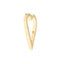 A heart shaped lock connector with diamond pave set on the front. Spring push clasp for easy and secure closure.