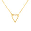 A heart shaped lock connector with diamond pave set on the front. Spring push clasp for easy and secure closure.