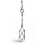 A silver crystal carrier necklace that is designed to be a basket that holds a crystal or a gemstone of your choice.