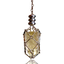 A silver crystal carrier necklace that is designed to be a basket that holds a crystal or a gemstone of your choice.