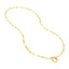 A 3.8mm gold paperclip necklace chain, the perfect size, in yellow gold with oval links. This chain has two open loops end the ends and is meant to be worn with connectors or locks.