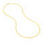 Gold chain necklace on a white background