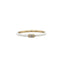 A thin band with colorful enamel and a center baguette stone. This ring is dainty and feminine.
