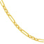 A vintage style paperclip chain with elongated oval link and three square links alternated.