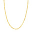 A vintage style paperclip chain with elongated oval link and three square links alternated.