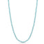 A round 2mm faceted beaded gemstone necklace available in many bight solid hues. Great for summer, solid 14k yellow gold clasp.