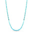 A round 2mm faceted beaded gemstone necklace available in many bight solid hues. Great for summer, solid 14k yellow gold clasp.