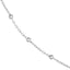 Solid white gold beaded accent evenly spacing out on a cable chain.