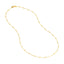 Solid yellow gold beaded station chain with a gold beaded accent evenly spacing out on a cable chain.